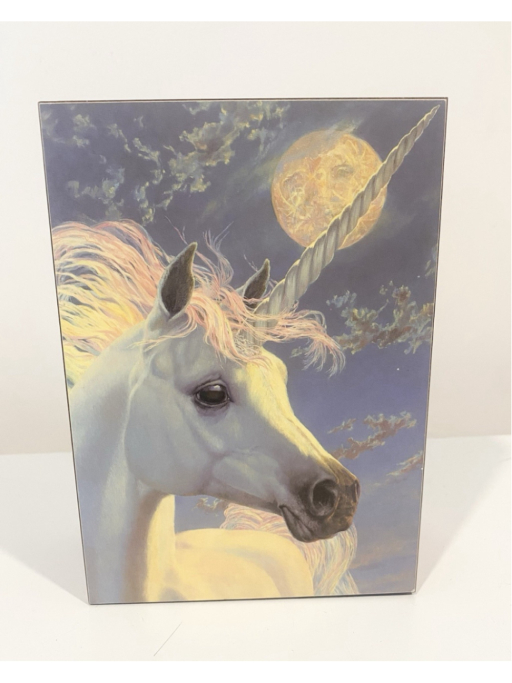 Vintage Mountain Woodcarvers Silver Dollar City Unicorn Cedar Keepsake Box